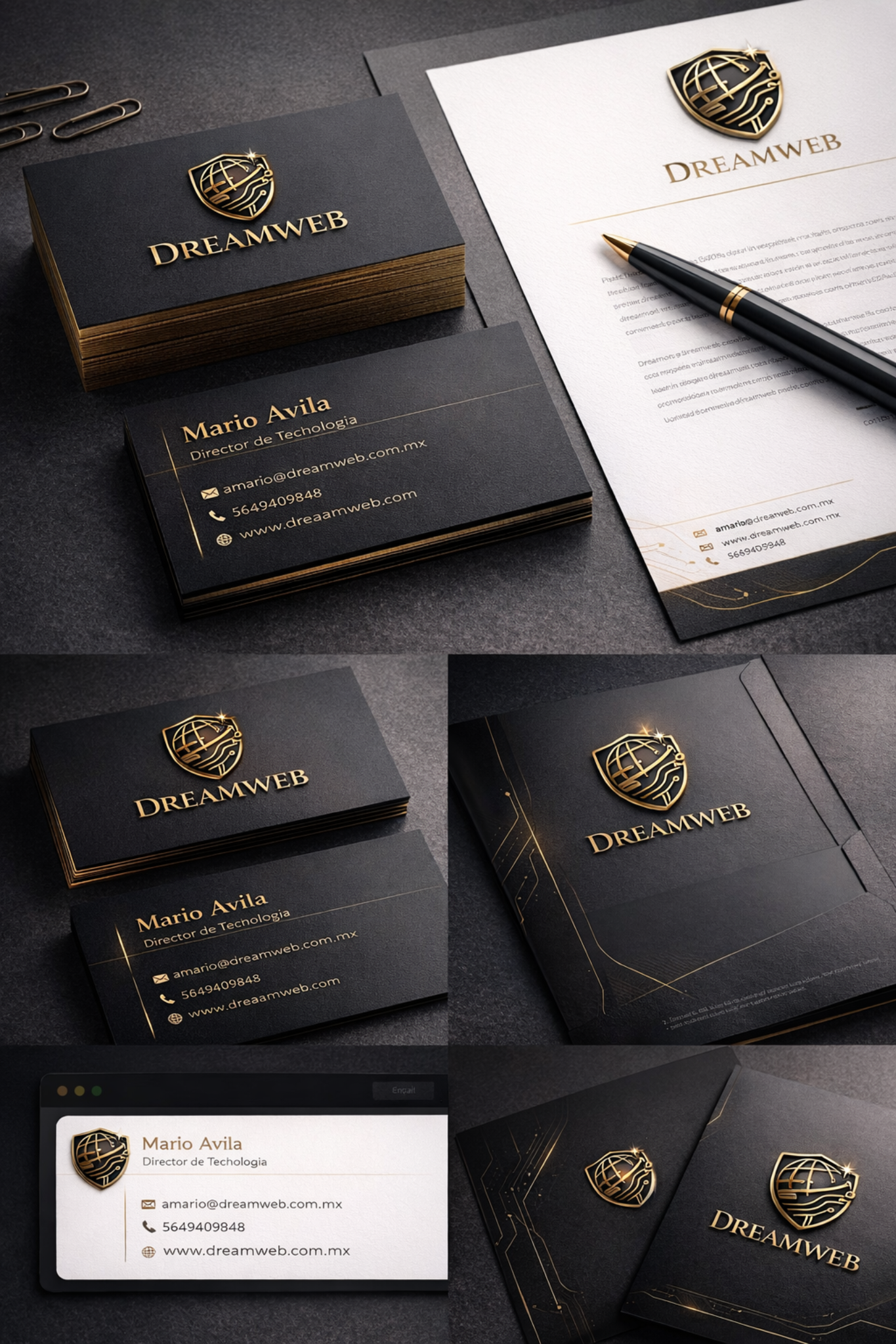 Papelería y branding premium de Dreamweb